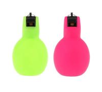 PETSOLA 2 Piezas Silbato Manual para Entrenador Silbato Portátil Silbato para Supervivencia Silbato de Comportamiento Fabricado en PVC Ligero Adecuado para en, Rosa Rojo Verde