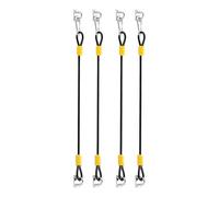 PETSOLA 2 Piezas Tapa Contenedor Basura Pestillo Universal Seguro Práctico Eficaz contra Mapaches PVC Acero Inoxidable Adecuado para Patio Jardín Ex, 4 Piezas