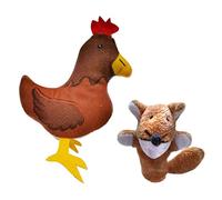 PETSOLA 24 Piezas Marionetas de Liebre Tortuga Juguetes Educativos de Peluche para Bebés, Multicolor
