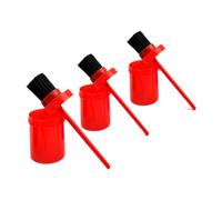PETSOLA 3 Piezas Brocha para Aceite de Casco Cepillo de Casco Cepillo de Limpieza Herramienta de Aseo con con Cerdas Suaves Que Alcanzan Rincones, Rojo