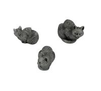 PETSOLA 3 Piezas Soportes para Macetas Pies de Resina para Maceteros Figuras de Animales Prácticas Fáciles de Usar para Hogar Jardín Oficina Sala de EST, Gato soñoliento