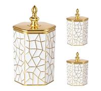 PETSOLA 3 Piezas Tarro de Almacenamiento con Tapa Recipiente Multifuncional para Alimentos Organizador Reutilizable Y Decorativo Adecuado para Café Cereales S, Style D, Individual