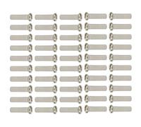 PETSOLA 50 Piezas Niples de Rueda para Bicicleta Cubiertas de Radio Tapones Protectores Accesorios de Latón Portátiles Adecuados para Ciclismo de Montaña Ruta, Argén, 16mm 14G
