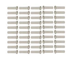 PETSOLA 50 Piezas Niples de Rueda para Bicicleta Cubiertas de Radio Tapones Protectores Accesorios de Latón Portátiles Adecuados para Ciclismo de Montaña Ruta, Argén, 16mm 14G