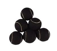 PETSOLA 6 Piezas Pelotas de Tenis Pelotas de Entrenamiento Pelotas de Práctica Pelotas Elásticas de Material de Goma Y Felpa Adecuadas para Entrenamien, Negro