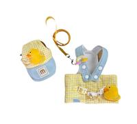 PETSOLA Arnés para Mascotas con Correa Chaleco con Gorro Y Mochila para Paseo de Cachorros Y Gatitos Accesorios Ajustables Y Cómodos Material de Algodón Suave, s