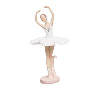 PETSOLA Ballet Girl Estatua Figura Decorativa de Resina Europea Escultura Simulada Artesanía Creativa Adecuada para Dormitorio Gabinete de Exhibició, Blanco, Individual