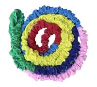 PETSOLA Banda Elástica Cooperativa para Juegos de Coordinación Infantil Integración Sensorial Ejercicios Dinámicos Grupales Material Elástico Y Afelpado, 6m para 11 Jugadores