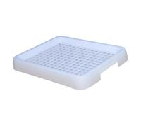 PETSOLA Bandeja Higiénica para Conejos Portátil con Caja de Arena Desmontable Rejilla Extraíble Doble Protección Adecuada para Uso Dom, Blanco