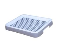 PETSOLA Bandeja Higiénica para Conejos Portátil con Caja de Arena Desmontable Rejilla Extraíble Doble Protección Adecuada para Uso Dom, Gris Blanco