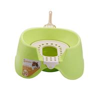 PETSOLA Bandeja para Arena de Gato con Bordes Altos Recipiente Abierto para Mascotas Sanitario para Gatos Domésticos Y Caja de Arena con Marco Adecuado para C, Verde