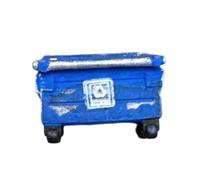 PETSOLA Basurero a Escala 1:64 sgado Contenedor Basura en Miniatura Resistente Papelera para, Escenas Urbanas, Azul