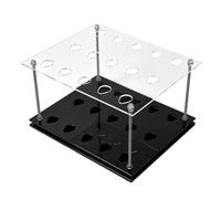 PETSOLA Billiards Organizador de Tacos de Billar con Diseño Transparente en Acrílico Capacidad para Quince Palos Fácil Montaje Sin Herramientas Complejas
