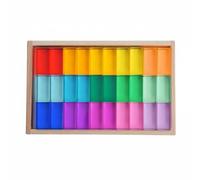 PETSOLA Bloques Acrílicos Juego Educativo Piezas Constructivas Juguetes Transparentes Creatividad Aprendizaje Adecuado para Niños Aprendizaje Escolar Actividades, 15+Colores+30PC