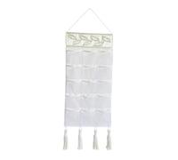 PETSOLA Bolsa de Almacenamiento de Pared Organizador para Puerta con Soporte Colgante Compartimentos Múltiples Material Resistente Y Transpirable Adecuada Par, Patrón de Hoja, Tal como se Describe
