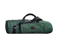 PETSOLA Bolsa para Trompeta con Correa Tipo Mochila Capa Acolchada Interna Bolsillo Grande Y Costuras Fabricada Oxford Impermeable Adecuada, Verde