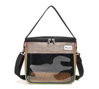 PETSOLA Bolsa Transporte Hámster Ajustable Transportín Hámster Ligero para Paseos, Orange, L