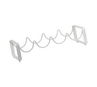 PETSOLA Botellero de Vino de Mesa Apilable Estante Soporte Y Organizador Artesanía Metálica Decorativa con Borde Liso Diseño Adecuado para Fiestas Boda, Blanco de una Sola Capa, Individual