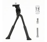 PETSOLA Caballete Central Bicicleta Regulable Caballete Doble Reforzado Soporte Lateral con Patas Dobles para Ciclistas, Uso Urbano, Garaje