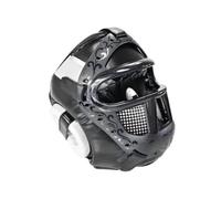 PETSOLA Cabezal con Rejilla Seguro Casco con Visor ble Casco Boxeo Más para Entrenamiento, Gimnasio, Negro, M
