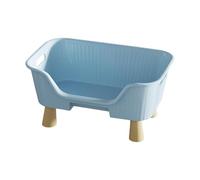 PETSOLA Cama Hamaca para Gato para Interiores Cuna Elevada de Mascotas Cama Portátil Y Transpirable Mueble Elevado con Patas Estables Material Fácil de Limpia, M Blue