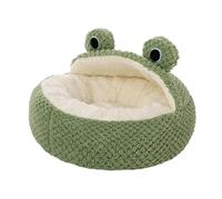 PETSOLA Cama para Gatos Cueva Refugio Nido de Peluche Lavable con Alfombra Cojín Extraíble Base Antideslizante Diseño Semicerrado Adecuada Par, S Estilo a