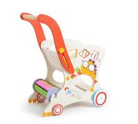 PETSOLA Caminador Carrito Desarrollo Motor Carrito Madera Estampado Divertido para Niños