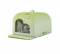 PETSOLA Casa con Refrigeración Acondicionado para Mascotas Portátil No Tóxico, Verde, L 50 40 35cm para Mascotas De hasta 12.5 Kg