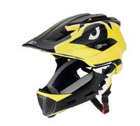 PETSOLA Casco Completo smontable Ajustable Casco con Mentonera Extraíble Protector para Niños, Amarillo