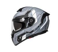 PETSOLA Casco Modular Abatible Ligero Casco con Visor Solar Inrno Antivaho para Moros, Gris Mecánico, XXL