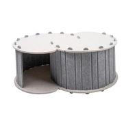 PETSOLA Cat Tunnel Bed S Shaped Nido para Gatos Cueva de Fieltro Tubo Interactivo Cubierta Removible Material Resistente para Y Juego en Interiores a, Gris