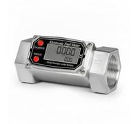 PETSOLA Caudalímetro Turbina Digital Electrónico Caudalímetro Turbina Impermeable Medidor Flujo Digital para Talleres, 2寸