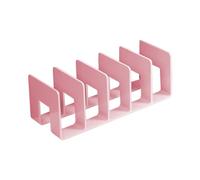 PETSOLA Clasificador de Archivos Acrílico Estante de Almacenamiento Divisor de Estantería para Libros Soporte Antideslizante de Acrílico Adecuado P, Rosa