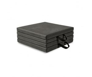 PETSOLA Colchoneta Ejercicio con Espesa Colchoneta Plegable Tapete Ejercicio para Mente-Cuerpo, Pilates, Negro
