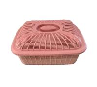 PETSOLA con Tapa, Accesorios Organizadores de Despensa, Cesta de Almacenamiento de, Cesta de Pan, rosa pequeño, tal como se describe