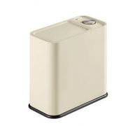 PETSOLA Cubo Estrecho Rectangular Cubo con Tapa Botón sin Electricidad Papelera con Apertura Silenciosa para Oficina, Crema