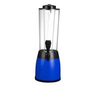 PETSOLA Dispensador de Bebidas con Grifo Dispensador de Cerveza Barril Torre con Depósito de Hielo Plástico Resistente con Marcadores de Nivel Adecuado para, Array, Azul