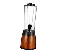 PETSOLA Dispensador de Cerveza con Tubo Torre de Bebidas Recipiente de 2.5 Litros Y Grifo Preciso Adecuado para Deportes Restaurantes Y Casas, Grano de madera, Individual