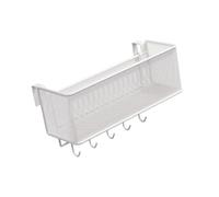 PETSOLA Dormitorio Organizador de Cama Cesta Colgante Almacenamiento Portátil de Hierro Instalación Fácil Y Ligera Adecuado para Dormitorio Sala de Estar , 13.5x36x20.5cm