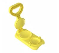PETSOLA Dumpling Maker para Empanadas Molde para Raviolis Sellado Accesorio 2 en 1 de PP de Uso Frecuente Apto para Aplanar y Cerrar Adecuada para Preparación Casera Cenas Celebraciones, Amarillo