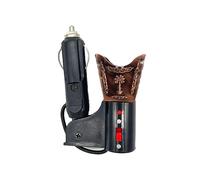 PETSOLA Eléctrico Artístico para Vehículo con Estilo Árabe Difusor Portable de Hierro Adecuado Decoración Y Oficina, Rojo marrón, Individual