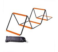 PETSOLA Escalera Equipo Entrenamiento Aceleración Ejercicios Energía Diseño Portátil Ensamblaje Sencillo Robustez Acero para Formación Profesional en, 6 Rejillas con Bolsa