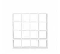 PETSOLA Estante de Almacenamiento 16 Cubos Acabado Detallado Vitrina de Exhibición Miniatura Multiusos para Dioramas, Blanco