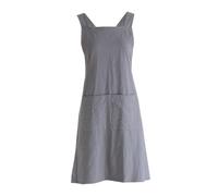 PETSOLA Estilos Japoneses Cruzan de La Espalda Del Delantal, Cómodo, de Trabajo, de La Cocina Algodón para La, Gris, tal como se describe
