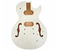 PETSOLA Estructura de Guitarra Eléctrica sin Terminar Personalizable Cuerpo de Caoba con Tapa Arce para Luthiers