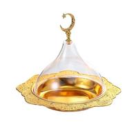 PETSOLA Expositor Pastelera Bandeja Metálica para Pasteles Frutero con Tapa Ornamento Elegante Recipiente Hierro para Cocina Repostería Comedor Restaurante20.