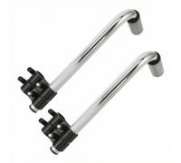 PETSOLA Extensor de Manillar de Silla de Ruedas Extensor Alargador Asa Adaptador con Diseño Curvado para Mayor Altura de Empuje y Control en Bordillos, Plata