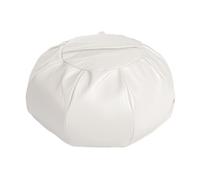 PETSOLA Funda de Puf Sin Relleno, de Almacenamiento, Decoración del Hogar, Estilo Bohemio, de Piel Sintética, para Reposapiés, Cojín de Asiento para D, Beige, Individual