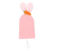 PETSOLA Funda para Casco de Esquí de Nieve Tejida Suave Universal Protector Decorativo Creativo Cubierta Lavable Cortaviento Accesorio Elástico Adecuado para, Conejito Rosa