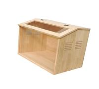 PETSOLA Gallinero Caja de Caja de Madera para Cría de Codornices Jaula para Animales Pequeños Fácil Montaje Y Espaciosa Adecuado para CRI, 40x30x30cm